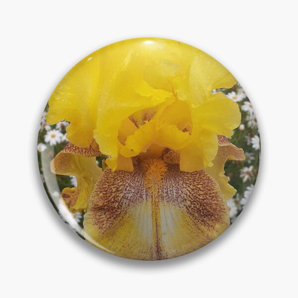 Item preview, Iris Flower Yellow Brown and Daisies - Cinnamon Spice designed and sold by Sarah  Rajkotwala.