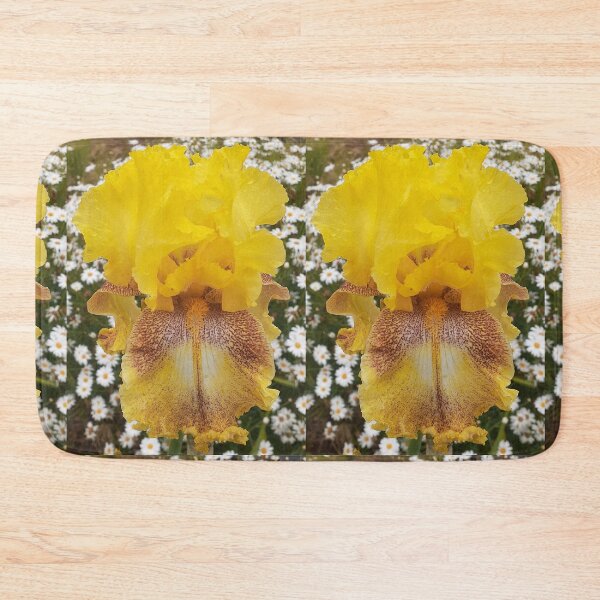 Item preview, Iris Flower Yellow Brown and Daisies - Cinnamon Spice designed and sold by Sarah  Rajkotwala.