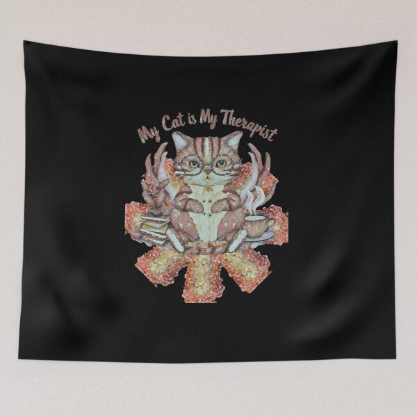 Item preview, My Cat is My Therapist with Vanadinite designed and sold by ArtDesignTp.