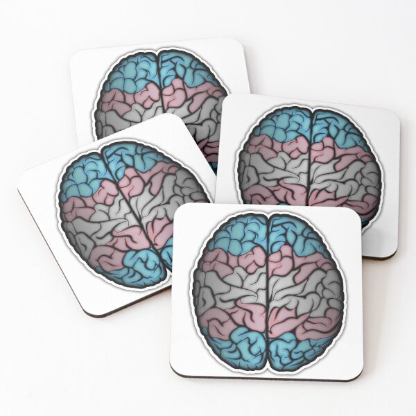 Item preview, Transgender Pride Flag Colored Brain Vector designed and sold by LiveLoudGraphic.