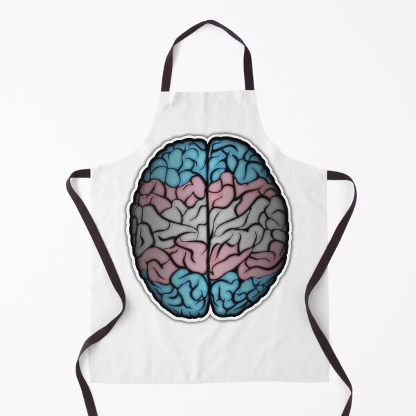 Item preview, Transgender Pride Flag Colored Brain Vector designed and sold by LiveLoudGraphic.