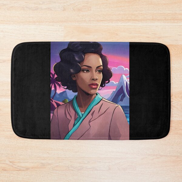 Item preview, Glam Woman Purple Paradise Background Teal Scarf designed and sold by Melan Designs.