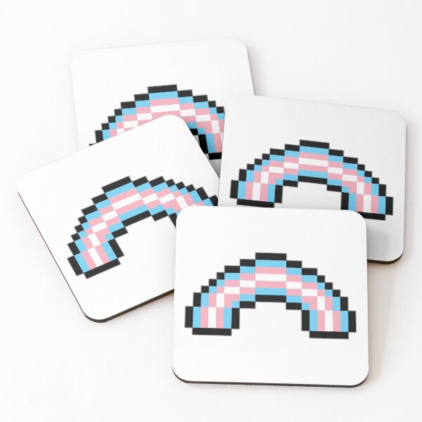 Item preview, Pixel Rainbow Design in Transgender Pride Flag Colors designed and sold by LiveLoudGraphic.