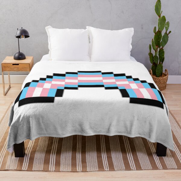 Item preview, Pixel Rainbow Design in Transgender Pride Flag Colors designed and sold by LiveLoudGraphic.