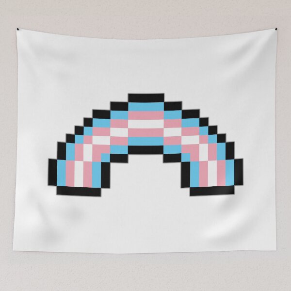 Item preview, Pixel Rainbow Design in Transgender Pride Flag Colors designed and sold by LiveLoudGraphic.