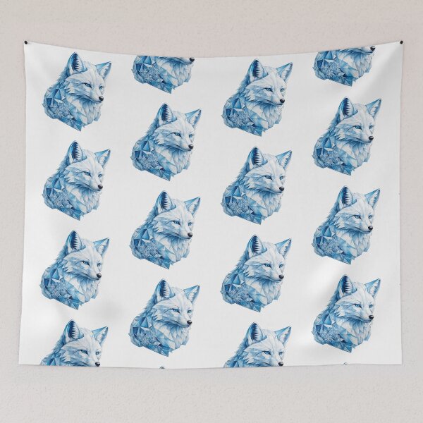 Item preview, Ice Crystal Fox – Geometric Arctic Elegance designed and sold by KateVil.