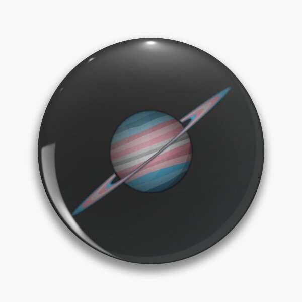 Item preview, Planet and Rings in Transgender Pride Flag Colors designed and sold by LiveLoudGraphic.