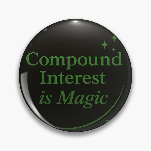 Item preview, Compound Interest Is Magic – Green & Black designed and sold by ArtInPlace.