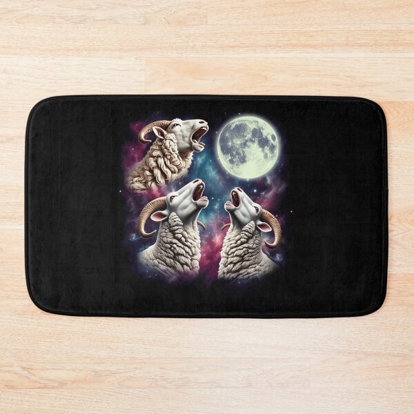 Item preview, Three Sheeps Howling at Moon Funny Weird Cursed Meme designed and sold by Kimberley King Art  King Art.