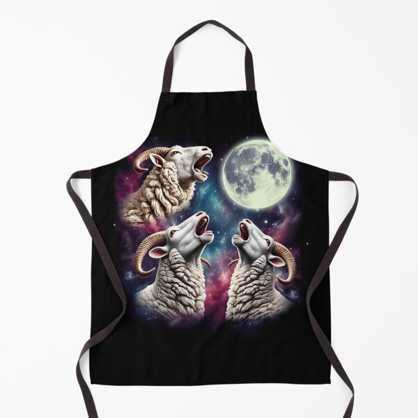 Item preview, Three Sheeps Howling at Moon Funny Weird Cursed Meme designed and sold by Kimberley King Art King Art.