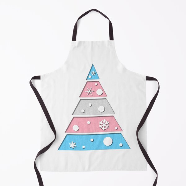 Item preview, Minimalist Christmas Tree in Transgender Pride Flag Colors designed and sold by LiveLoudGraphic.