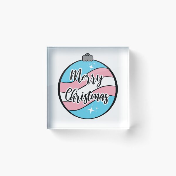 Item preview, Christmas Ornament in Transgender Pride Flag Colors designed and sold by LiveLoudGraphic.