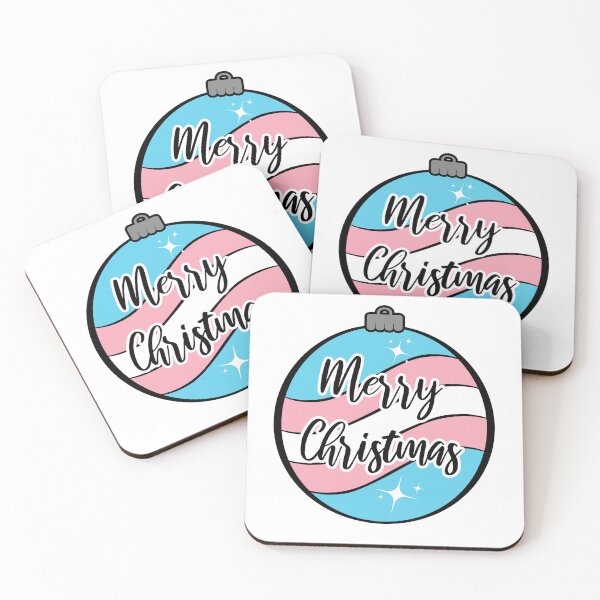 Item preview, Christmas Ornament in Transgender Pride Flag Colors designed and sold by LiveLoudGraphic.
