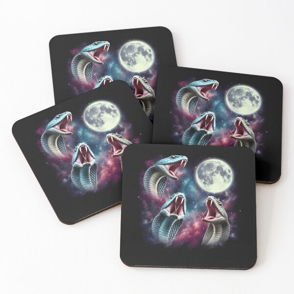 Item preview, Three Snakes Howling at Moon Funny Weird Cursed Meme designed and sold by Kimberley King Art  King Art.