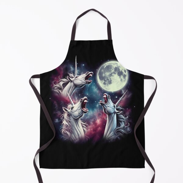 Item preview, Three Unicorns Howling at Moon Funny Weird Cursed Meme designed and sold by Kimberley King Art King Art.