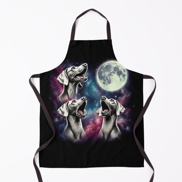 Item preview, Three Weimaraners Howling at Moon Funny Weird Cursed Meme designed and sold by Kimberley King Art King Art.