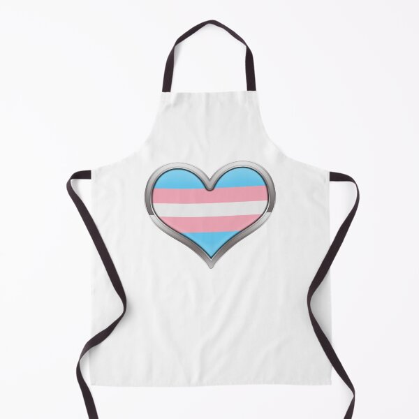 Item preview, Large Transgender Pride Flag Colored Heart with Chrome Frame designed and sold by LiveLoudGraphic.