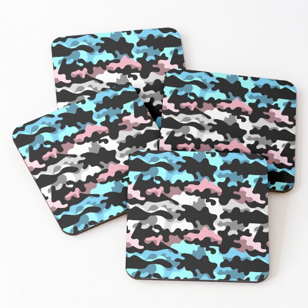 Item preview, Seamless Repeating Camouflage Textured Transgender Pride Flag Pattern designed and sold by LiveLoudGraphic.