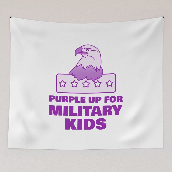 Item preview, Purple Up For Military Kids designed and sold by 87-Aesthetics.