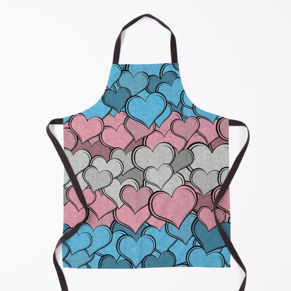 Item preview, Overlapping Hearts in Transgender Pride Flag Colors designed and sold by LiveLoudGraphic.