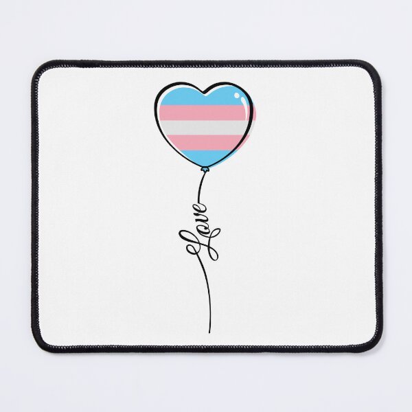 Item preview, Transgender Pride Minimalist Heart Balloon with Love String designed and sold by LiveLoudGraphic.