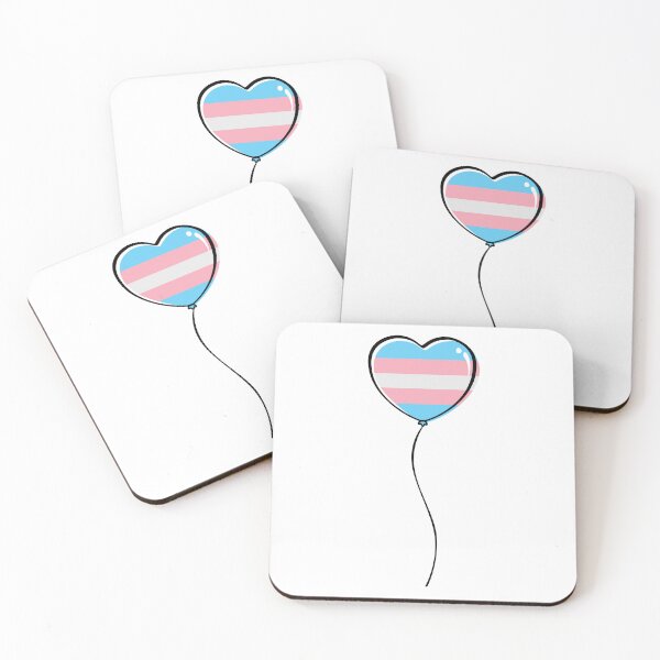 Item preview, Transgender Pride Minimalist Heart Balloon designed and sold by LiveLoudGraphic.