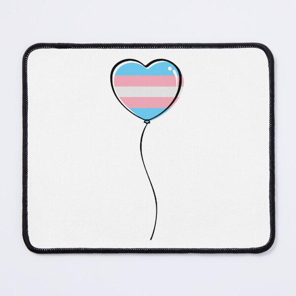 Item preview, Transgender Pride Minimalist Heart Balloon designed and sold by LiveLoudGraphic.
