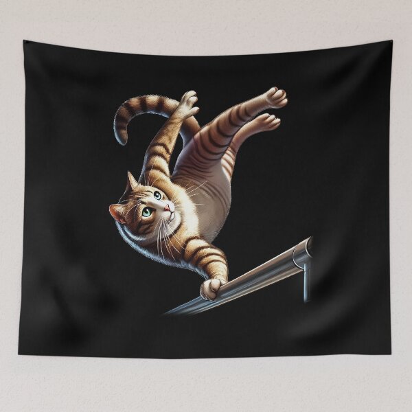 Item preview, Cat Parkour Freerunner Freerunning Backflip Jumping Kitten Lover designed and sold by Kimberley King Art  King Art.
