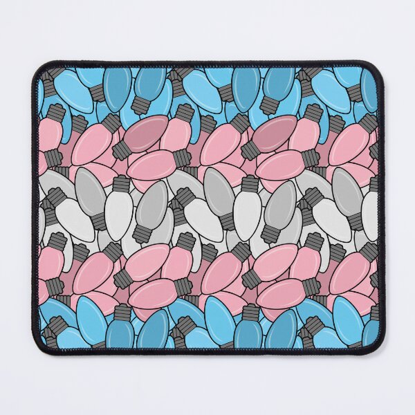 Item preview, Overlapping Christmas Lights in Transgender Pride Flag Colors designed and sold by LiveLoudGraphic.