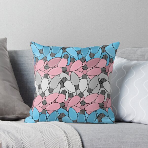 Item preview, Overlapping Christmas Lights in Transgender Pride Flag Colors designed and sold by LiveLoudGraphic.
