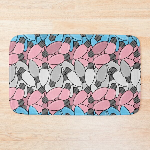 Item preview, Overlapping Christmas Lights in Transgender Pride Flag Colors designed and sold by LiveLoudGraphic.