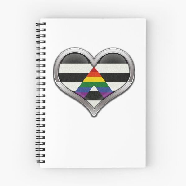 Item preview, Large LGBT Ally Pride Flag Colored Heart with Chrome Frame. designed and sold by LiveLoudGraphic.