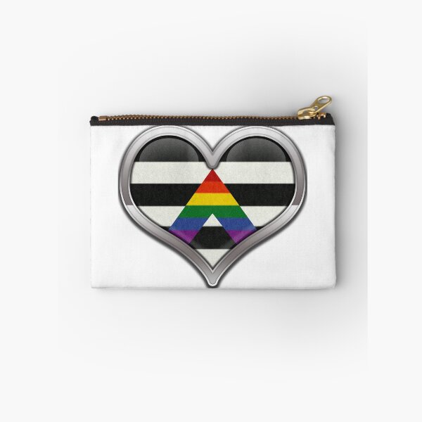 Item preview, Large LGBT Ally Pride Flag Colored Heart with Chrome Frame. designed and sold by LiveLoudGraphic.