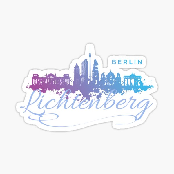 Artikel-Vorschau von Berlin Skyline mit Lichtenberg Schriftzug, designt und verkauft von Ecmoprints.