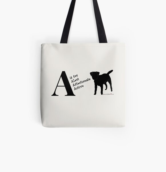 Personalised Border Terrier Gifts for Dog Lovers Letter & Traits All Over Print Tote Bag