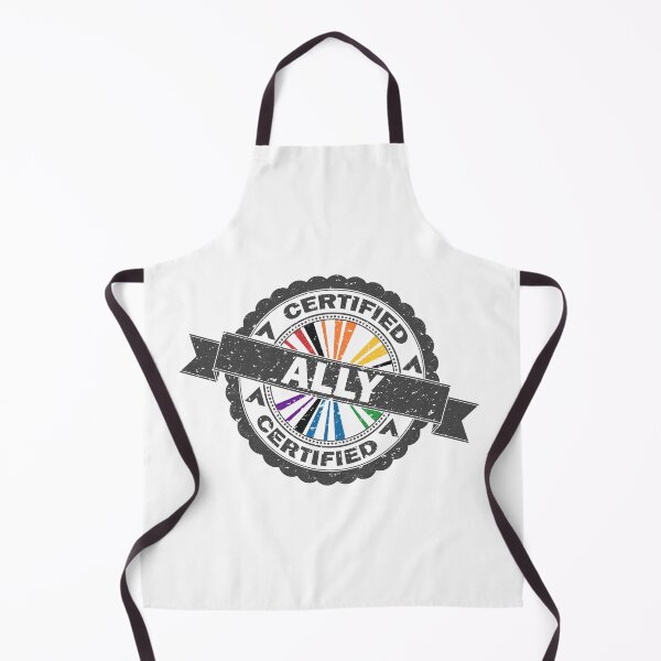 Item preview, Certified LGBT Ally Pride Seal of Approval with Pride Flag Background designed and sold by LiveLoudGraphic.