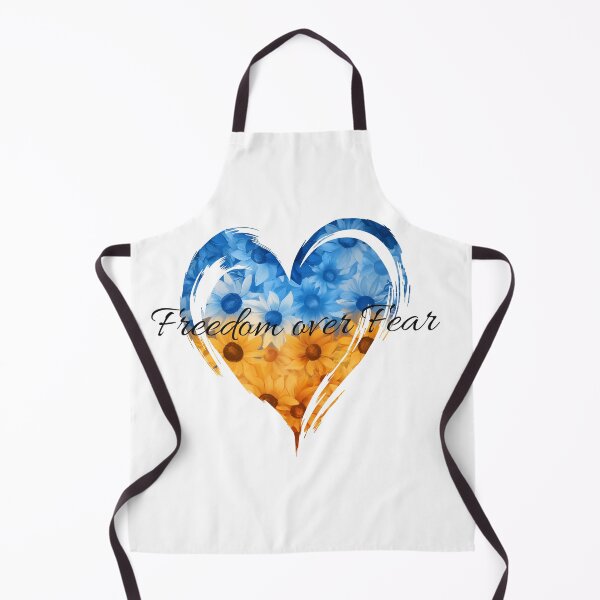 Item preview, Freedom Over Fear Sunflower Heart for Ukraine designed and sold by Boddicca.