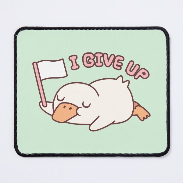 Item preview, Cute Ducky Waving White Flag I Give Up Funny designed and sold by rustydoodle.