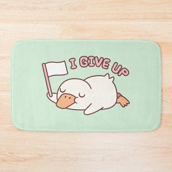 Item preview, Cute Ducky Waving White Flag I Give Up Funny designed and sold by rustydoodle.