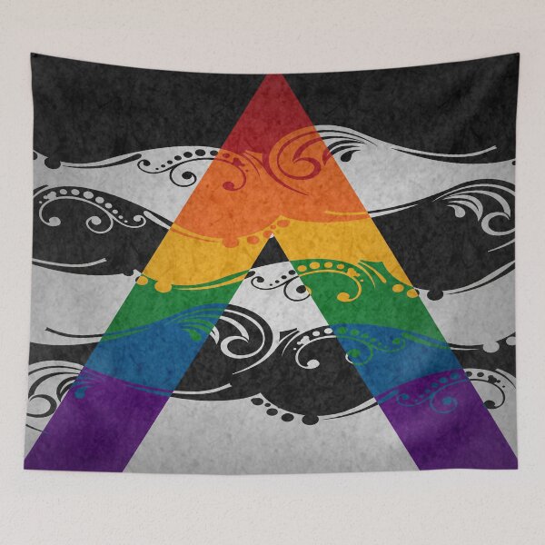 Item preview, Fancy Swooped and Swirled LGBT Ally Pride Flag Background designed and sold by LiveLoudGraphic.