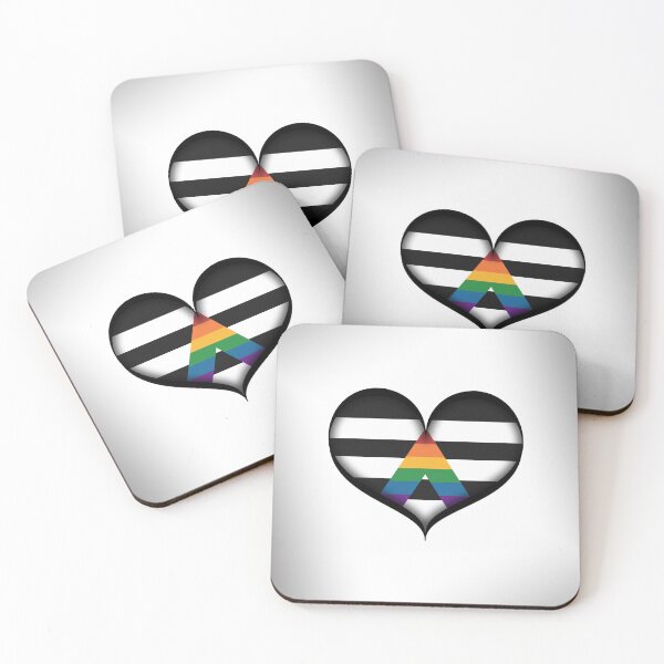 Item preview, Large Vector Heart in LGBT Ally Pride Flag Colors designed and sold by LiveLoudGraphic.