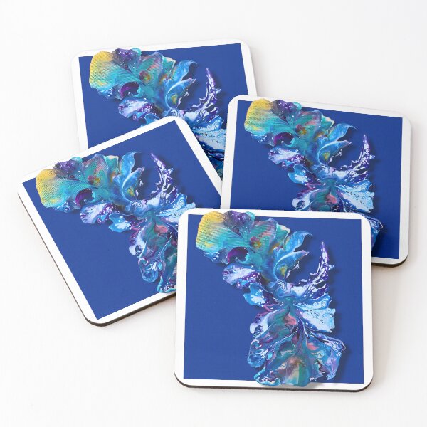 Item preview, Ethereal Blue Bloom – Dutch Pour Fluid Art designed and sold by AussieMuma.