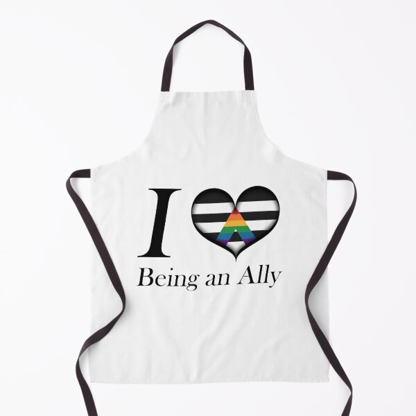 Item preview, I Heart Being an Ally Design Pride Flag Colored Heart designed and sold by LiveLoudGraphic.
