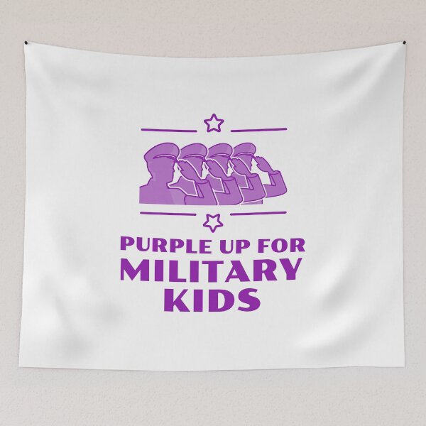 Item preview, Purple up for Military Kids designed and sold by 87-Aesthetics.