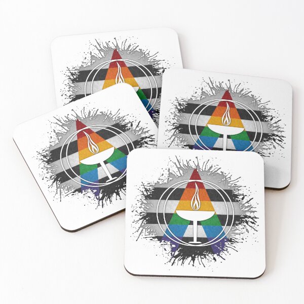 Item preview, Paint Splatter LGBT Ally Pride Flag Unitarian Universalism Symbol designed and sold by LiveLoudGraphic.