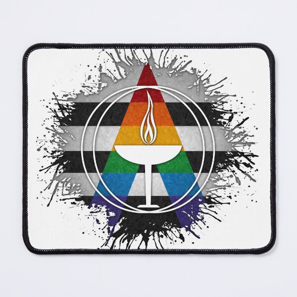 Item preview, Paint Splatter LGBT Ally Pride Flag Unitarian Universalism Symbol designed and sold by LiveLoudGraphic.
