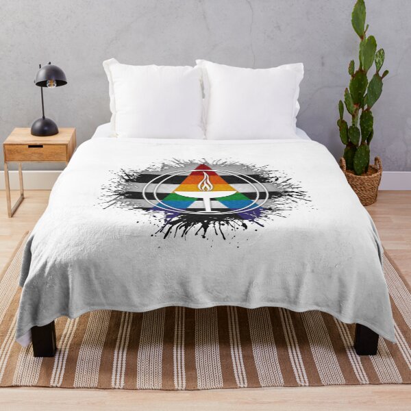 Item preview, Paint Splatter LGBT Ally Pride Flag Unitarian Universalism Symbol designed and sold by LiveLoudGraphic.