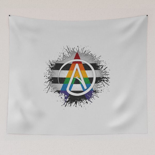 Item preview, Paint Splatter LGBT Ally Pride Atheist Symbol designed and sold by LiveLoudGraphic.