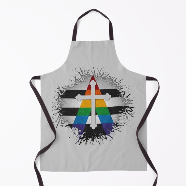 Item preview, Paint Splatter LGBT Ally Pride Christian Cross Symbol designed and sold by LiveLoudGraphic.