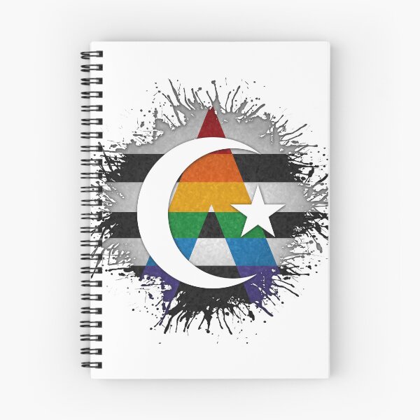 Item preview, Paint Splatter LGBT Ally Pride Flag Star and Crescent Symbol designed and sold by LiveLoudGraphic.